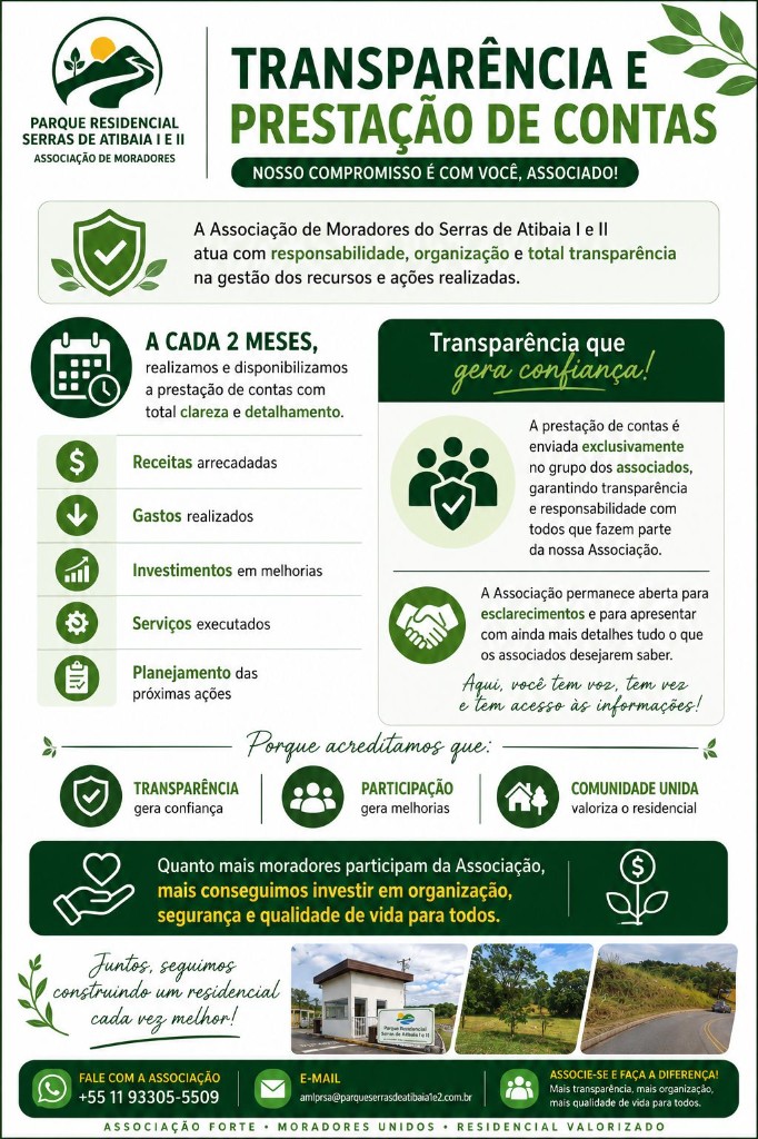 Associação reforça compromisso com transparência e prestação de contas